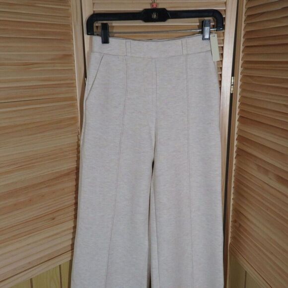 OGL FuzzLuxe Wool Blend High Waist Straight Leg Pull On Pants Beige Size Medium - Picture 3 of 7